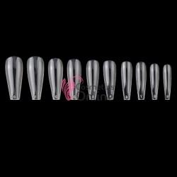 Tipsuri Balerina lungi 100 bucati fara bordura Transparenta TPS91  